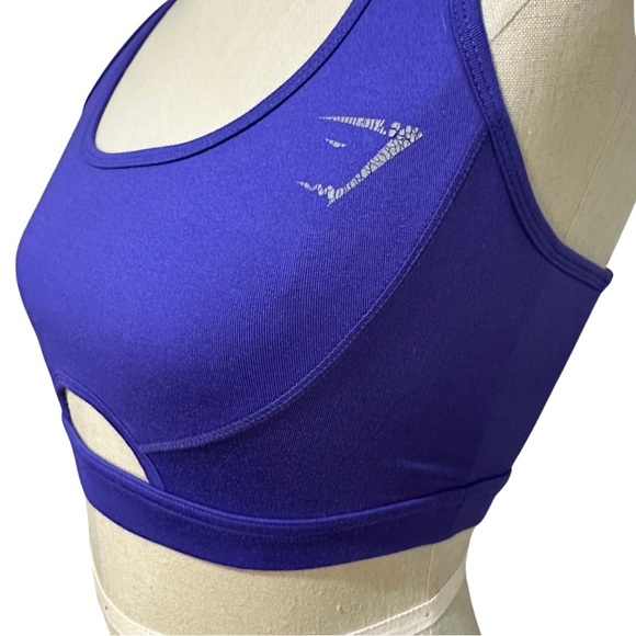 Gymshark Sleek Sculpture Sports Bra, Indigo, M - Picture 3 of 4